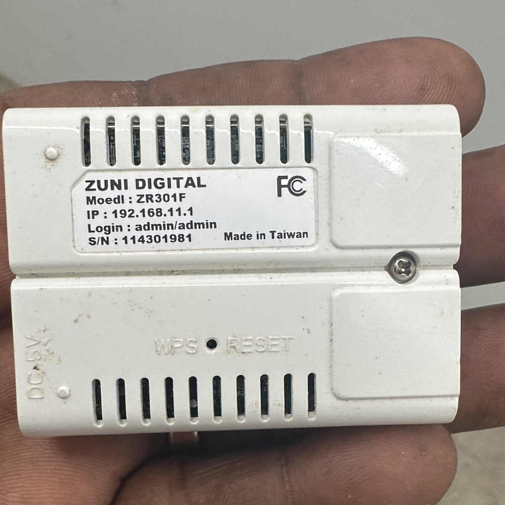 Zuni Digital Wireless Extender Wireless Bridge Wireless Router WISP Model ZR301F - Picture 6 of 7